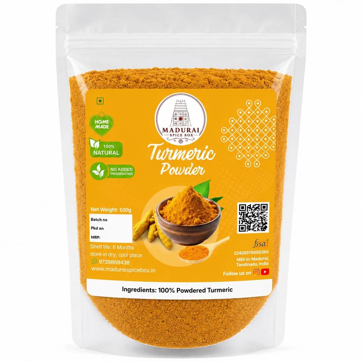 Turmeric Powder — Spice Powders